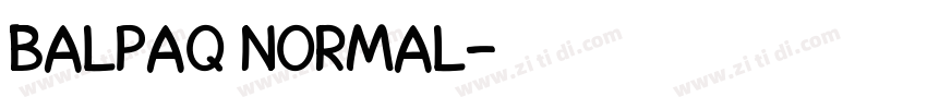 Balpaq Normal字体转换